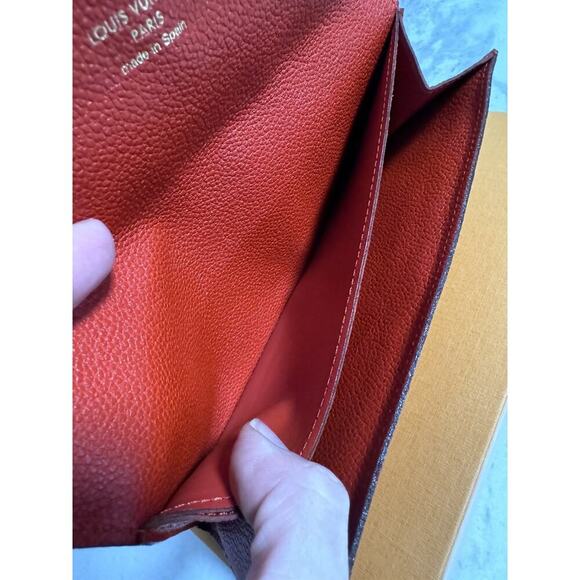 Auth. Louis Vuitton Monogram Red Empreinte Curieuse Long Wallet Box Dust Bag - Picture 7 of 16